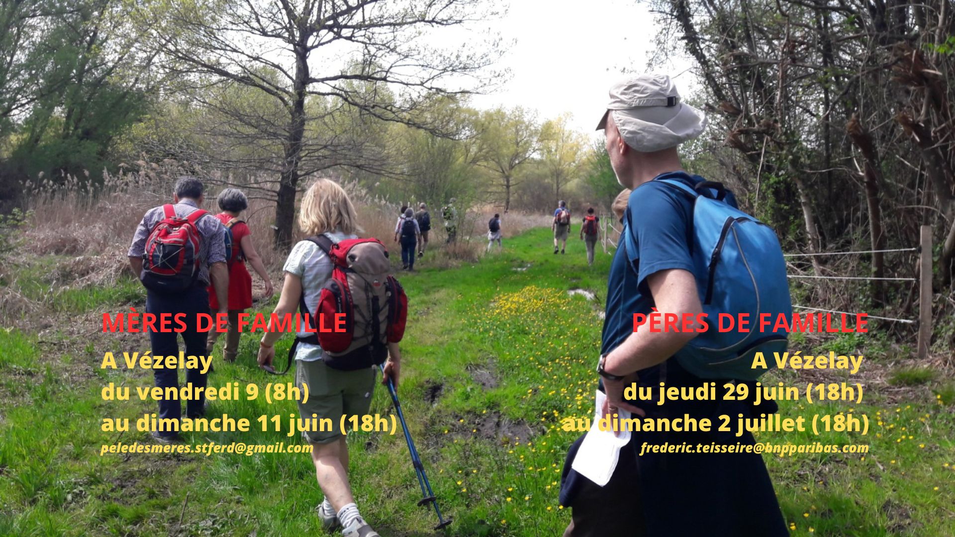 PÈLERINAGES POUR LES PÈRES ET LES MÈRES DE FAMILLE